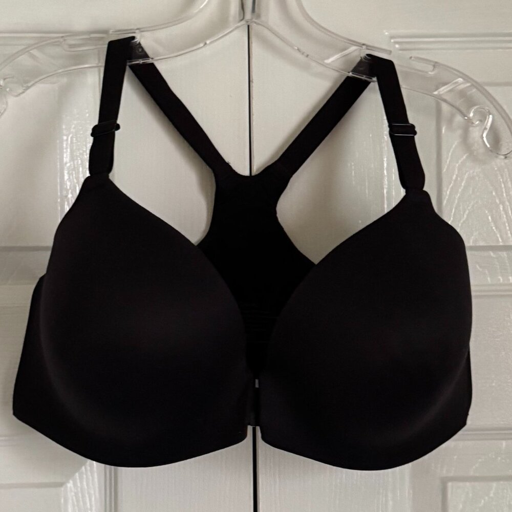 SOMA Enbliss Front Close Racerback Black Adjustable Strap Bra